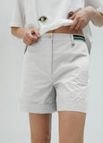 Shorts with coloured detail on the waistband