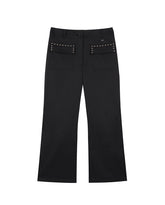 Straight-leg trousers with studs