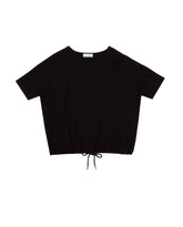 T-shirt with knotted hem