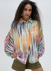 Multicoloured striped shirt