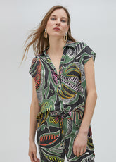 Tropical print blouse