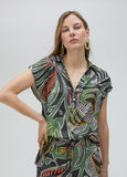 Tropical print blouse