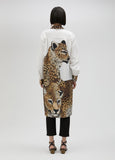 Long shirt with tiger print on the back