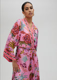 Long tropical print kimono