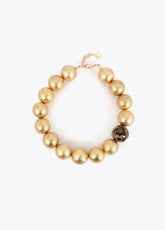 Maxi Bead Necklace with Animal Print Detail