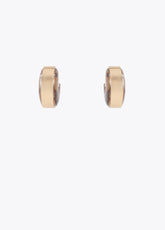 Metal and Animal Print Hoop Earrings