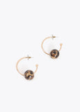 Hoop Earrings with Maxi Animal Print Bead
