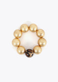 Maxi Bead Bracelet with Animal Print Detail