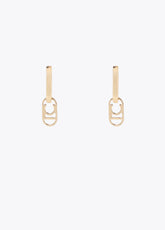Hinged Earrings with Detachable Logo