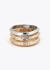 Bicolor Texture Elastic Bracelets Set