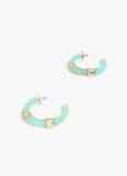Bamboo Effect Hoop Earrings