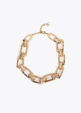 Short chain irregular link necklace