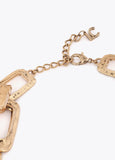 Short chain irregular link necklace