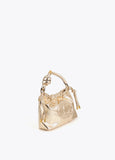 Golden Bucket Bag with Embossed Logo