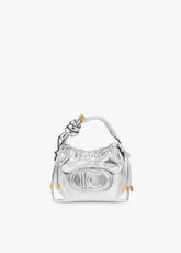 Golden Bucket Bag with Embossed Logo