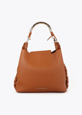 Shopper Bag with Cut-Out Metal Handle