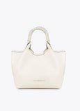 Shopper with Braided Handle and Metallic Details