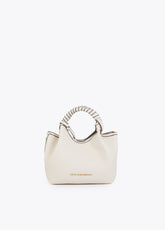 Small Crossbody Bag with Braided Strap and Metallic Details.