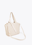 Braided Material Bag with Metallic Bow