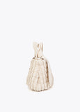 Woven Material Bag with Bow Detail