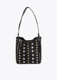 Shoulder Bag with Gold and Silver Studs