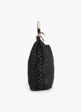 Shopper Bag Combined Rattan Effect with Die-Cut Handle Logo
