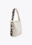 Contrast Handle Nylon Shopper