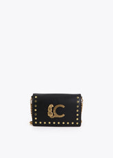 Animal Studded Flap Crossbody Bag