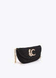 Event Bag Rattan Effect Leopard Logo