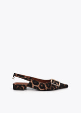 Flat Shoe with Strap and Customized Buckles