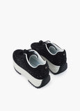 Trainers with transparent sole and rhinestone appliqués