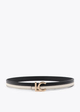 Pink and Fuchsia Bicolor Belt with LC Logo Buckle