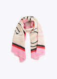 Logo letter print scarf