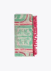 Tropical Print Sarong with Fringes