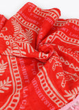 Tropical Print Sarong with Fringes