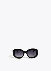 Round-Shaped Sunglasses with Leopard Logo