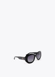 Round-Shaped Sunglasses with Leopard Logo