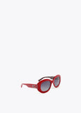 Round-Shaped Sunglasses with Leopard Logo