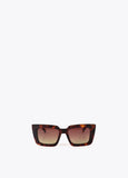ls2609008-Rectangular Sunglasses with Leopard Logo-Brown-Brown
