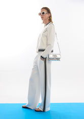 Bomber Scuba with Ribbon Detail and Back Print