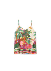 Multicolor Palm Print Lingerie Top