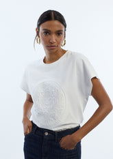 T-shirt with Logo Embossing