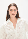 Short Sleeve Polo Neck Cotton Shirt