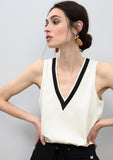 V-neck Knit Top