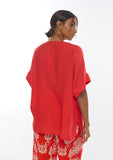 Short Sleeve V-Neck Blouse