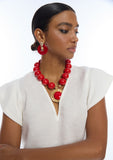 Short Sleeve Ruffle Blouse