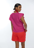 Short Sleeve Ruffle Blouse