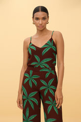 Brown Background Palm Tree Top