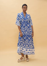 Long Sleeve Geometric Print Dress