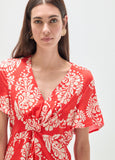 V-Neck Paisley Dress